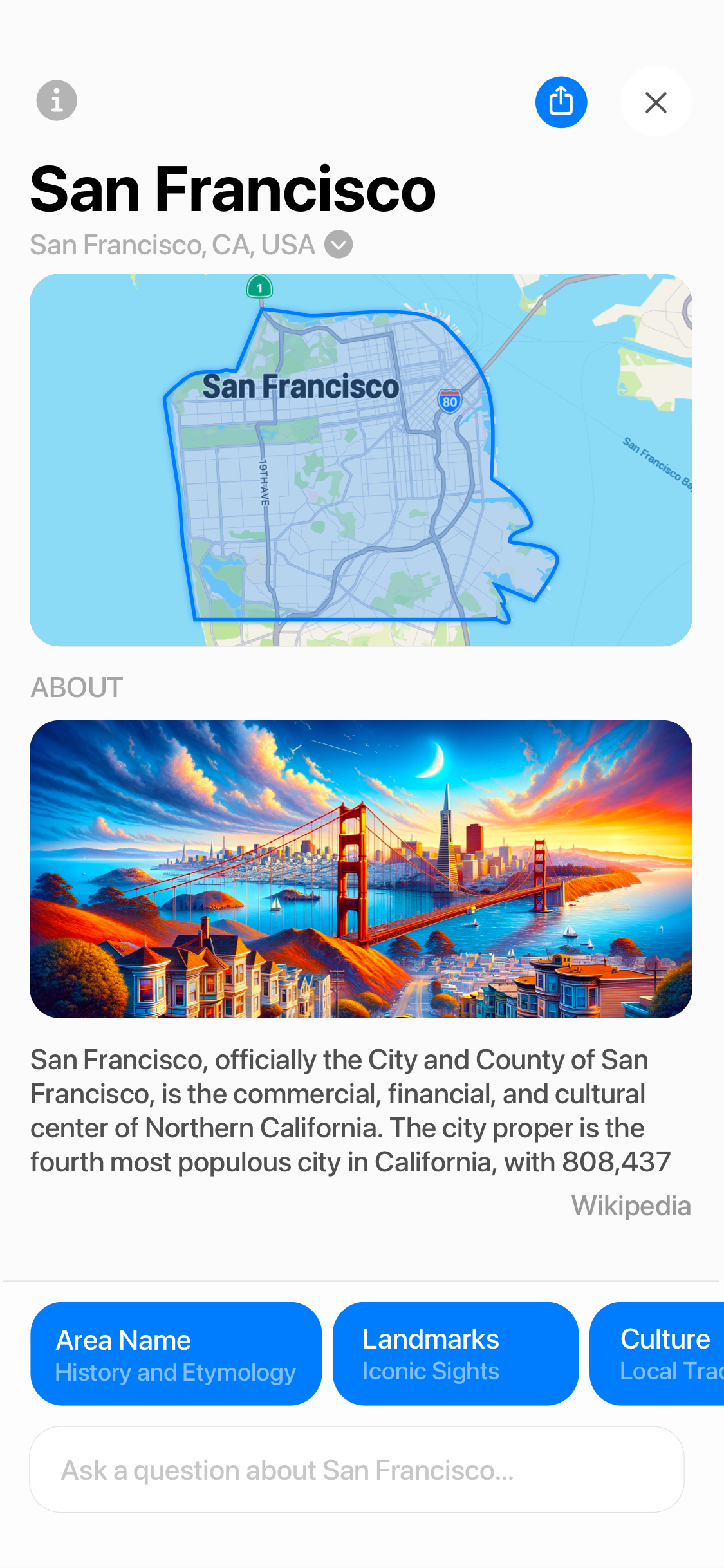 Stops' Area View with AI